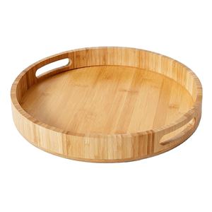 Plateau rond en bois décor à la maison pour Table basse plateaux décoratifs plateau de service en bois pour Table basse - Product Image 1