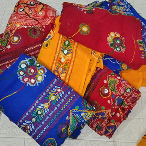Todos los colores de algodón para mujer Phulkari Dupatta bordado a mano espejo hoja trabajo Chunni regalo de boda Dupatta Mehndi Dupatta Favor - Product Image 1