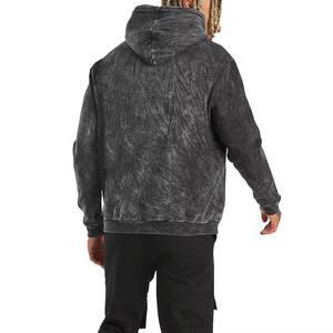 New Arrival Custom logo Heavy Weight Vintage Wash Hoodie Mens Acid Wash Hoodie Plus Size Men's Sweatshirt Hoodie - Product Image 5