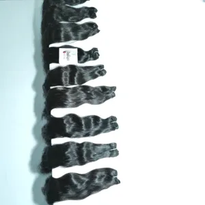 Extensions de cheveux humains indiens naturels non traités, aspect ondulé, 8 à 32 pouces, cuticules alignées, prix d'usine en gros, par Export - Product Image 1