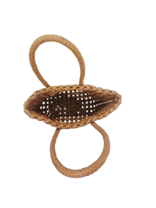 Bolso de mano de cuero genuino tejido Sienna para mujer de lujo hecho a mano estilo Vintage capacidad media espacioso y portátil de moda - Product Image 2