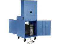 BODUR Armoire mobile pliable en acier de haute qualité pour PC, gris argenté, pour écrans LCD de 14 à 19 pouces