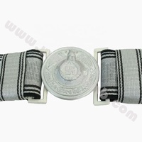 Nouvelle conception Ceinture en cuir noir pour officier SS Ceinture tactique pour officier SS Ceinture et boucle en brocart SS