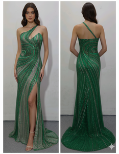 Vestido Largo de Noche con Tirantes Espagueti, Cintura Imperio, Tela de Chifón y Terciopelo, Color Mágico, Silueta Playera, para Fiesta, Boda o Cena - Product Image 3