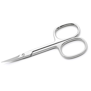 Ciseaux à cuticules incurvés en acier inoxydable de qualité salon, manche en acier simple et précis, soin des ongles délicat - Product Image 5