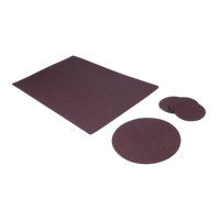 Grand organisateur de bureau 5 pièces en cuir ensemble de tapis de bureau avec tapis de souris et sous-verre accessoires essentiels