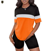 Conjunto de Shorts Casuales para Mujer a la Moda, Conjunto de 2 Piezas a Juego, Estilo Moderno, Mezcla de Algodón Suave, Secado Rápido y Transpirable