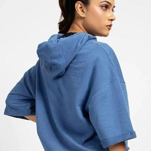 Women Drawstring <b>Crop</b> Hoodies Sweatshirt <b>Crop</b> <b>Top</b> Hoodie Pullover <b>Top</b> Blouse Long Sleeve Crew Neck <b>Crop</b> Baby Blue Color Hoodie - Product Image 5