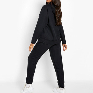 Fournisseur Survêtement en molleton de haute qualité pour femmes Logo personnalisé Broderie OEM Usine Coton Ensemble Deux Pièces Ensemble Survêtement Hiver Chaud - Product Image 3