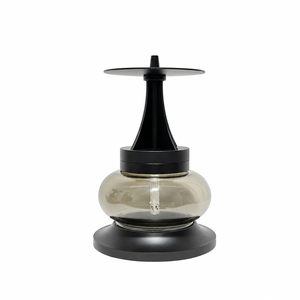 Ensemble de salon décoratif rond en aluminium de 36 cm avec design LED en forme de forteresse, chambre en verre, télécommande à un seul tuyau, moderne, vente en gros - Product Image 3