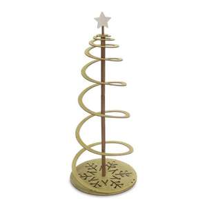 Árbol de Navidad de Metal con Acabado Dorado, Adorno Decorativo PARA EL Hogar y el Jardín, Artesanía de Metal, Aspecto Único, Arte de Navidad Artificial A LA Moda - Product Image 6