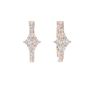 Boucles d'oreilles créoles en diamant de laboratoire 0,536 CT pour femmes, clarté VVS-VS EF, or 18 carats, 14 carats, 10 carats et argent 925, moissanite - Product Image 3