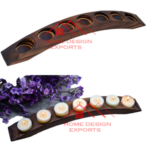 Candelero de madera hecho a mano de Venta caliente para la decoración del hogar y del hotel Navidad personalizable con precio al por mayor - Product Image 1