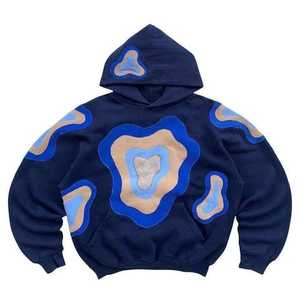 Sweat à capuche personnalisé avec blocs de couleurs Pull à capuche en coton brodé Patchwork Patches Broderie Streetwear Hip Hop Sweat à capuche pour hommes - Product Image 6