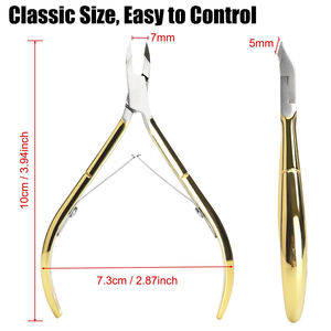 Ensemble de pinces à cuticules professionnelles pour ongles avec lames durables et tranchantes avec double ressort pour manucure et utilisation par bébé - Product Image 6