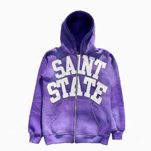 Premium Quality <b>Hoodie</b> Manufacturer Sun faded Wash <b>Hoodie</b> French Terry <b>Graphic</b> Washed Sun Faded <b>Zip</b> <b>up</b> <b>Hoodie</b> For Man - Product Image 1