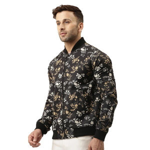 Blouson d'aviateur de haute qualité pour hommes coupe ajustée meilleur style prix raisonnable vente en gros pour l'hiver col rond - Product Image 3