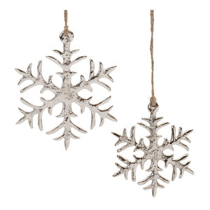 Silver Metal <b>Snowflakes</b> Design Hanging Ornament For Home Christmas <b>Decor</b> in Wholesale Price - Product Image 5
