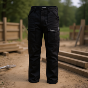 Pantalons de travail 100% coton extensible pour garçons, confortables et durables - Product Image 3