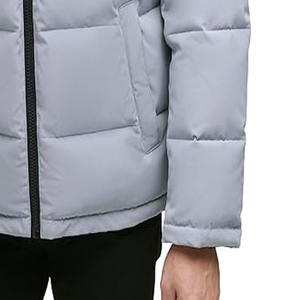 OEM <b>top</b> quality Puffer Jacket Unisex Thicken Winter Jacket with Hooded Collar& Zipper Closure Solid Warm Loose Fit <b>bubble</b> jacket - Product Image 3