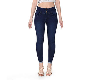 Top Selling Casual <b>Ripped</b> Slim Fit Bold Look Women's <b>Jeans</b> Pants <b>High</b> <b>Waist</b> Streetwear Fashion <b>Jeans</b> Denim Pants For Women - Product Image 2