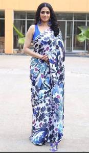 Producto moderno de tendencia Georgette Saree para graduación de Diwali y ocasiones en la playa - Product Image 2