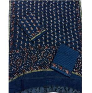 Respirant traditionnel brodé non cousu 3 pièces coton costume femmes ethnique pakistanais dames non cousu Shalwar Kameez costumes - Product Image 1