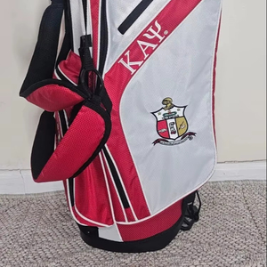 Bolsa de Golf Personalizada Alpha Psi Stand Roja y Blanca con Personalización para Viajes y Transporte de Palos - Product Image 1