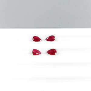 Perles de rubis naturelles du Mozambique non traitées, perles calibrées 6x4mm - Product Image 3