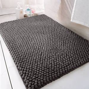 พรมห้องน้ำไมโครไฟเบอร์สีเทาอุ่นลายสับปะรด กันลื่น ซักได้ ขนาด 50x80 ซม. - Product Image 2