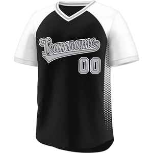 Personalización completa Loose Fit Pinstripe Button Up Deportes Teamwear Béisbol Jersey Diseño Impreso Insignia Bordado Jersey Camisas - Product Image 3