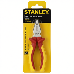 Pince à bec long Stanley Maxsteel conforme VDE, lot multi-pinces avec surface de mâchoire dentée et poignée en plastique souple - Product Image 2