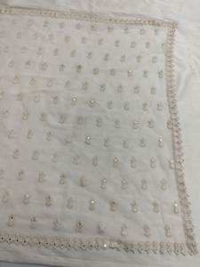 Pure Soft Embroidered Fancy Dupatta Net <b>Lace</b> <b>Fabric</b> for Clothing and Decorative Use - Product Image 3