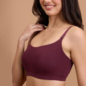 Soutien-gorge rembourré 100% coton couleur vin pour dames sur mesure meilleur prix d'usine Bangladesh - Product Image 3
