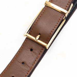 Ceinture en cuir marron de luxe pour hommes |   Ceinture décontractée en acier personnalisée écologique, ceinture de haute qualité - Product Image 2