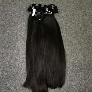 Máquina de extensiones de cabello humano sin procesar virgen vietnamita recta natural cruda superventas cutícula de doble trama alineada No - Product Image 4