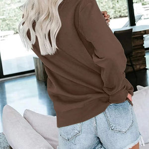 Sweat-shirt décontracté de qualité supérieure, élégant, à enfiler, à la mode, confortable, avec corde, à revers mince pour femmes - Product Image 2