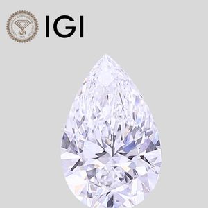 Diamante de Laboratorio en Forma de Pera de 5 Quilates, D VVS1 VVS2 VS1 VS2, Corte Pera - Product Image 1