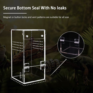 <span class=keywords><strong>Habitat</strong></span> <span class=keywords><strong>modulaire</strong></span> en acrylique sur mesure pour grenouille, araignée, gecko, facile à nettoyer, design ventilé, en stock, cage pour animaux de compagnie en acrylique détachable - Product Image 4