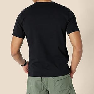 100% coton hommes t-shirts lavage à l'acide Vintage goutte épaule surdimensionné été hommes chemises Stock en vrac hommes vêtements - Product Image 2