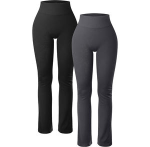 กางเกงโยคะเอวสูงยกก้นแบบยืดหยุ่นของผู้หญิงกางเกงสำหรับใส่เล่นยิมเลกกิ้งเล่นโยคะรัดรูปไร้รอยต่อ - Product Image 4