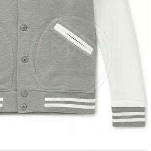 Logotipo personalizado Letterman chaqueta de gran tamaño transpirable de alta calidad de secado rápido cómodo chaqueta de invierno mezcla de poliéster/algodón - Product Image 6