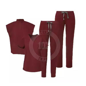 Conjunto de traje de fregado de alta calidad para personal médico con tela resistente a la decoloración y costuras ordenadas - Product Image 2