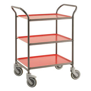 รถเข็นทำความสะอาดพลาสติกพร้อมถังสำหรับใช้ในร้านอาหาร - Product Image 1