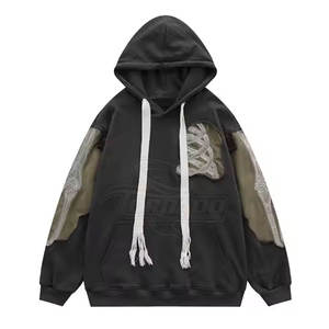 Concevez votre propre hiver de haute qualité hommes en détresse appliques broderie sweats à capuche hommes nouveau Style quantité en vrac hommes sweats à capuche - Product Image 1