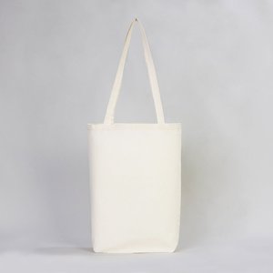 Sac fourre-tout en coton durable et écologique 14 x 16 x 4 (35 x 40 x 10 cm) avec soufflet pour la publicité alimentaire, l'usage quotidien et le transfert thermique - Product Image 1