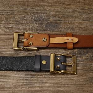 3.8CM Heat-Transfer Printing Retro <b>Cowboy</b> <b>Belt</b> Male Cowskin Genuine Leather <b>Belt</b> Men Heavy Steel Buckle <b>Belt</b> Jeans Men Waist - Product Image 2