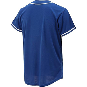 Camiseta de Béisbol de Secado Rápido y Transpirable con Botones para Niños y Hombres Unisex, Color Negro - Product Image 2
