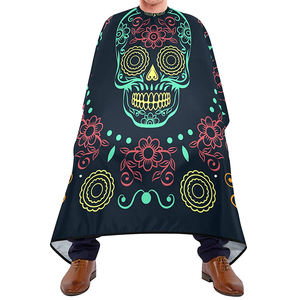 Capes de barbier imprimées personnalisées, capes de salon de coiffure en polyester sublimé avec crochet métallique élastique - Product Image 6