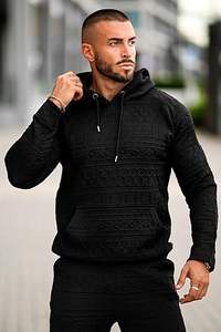 Conjunto Deportivo de Invierno Unisex de Forro Polar Transpirable, Impresión Digital Personalizada, Material de Spandex/Poliéster, Peso de Tela Personalizable, Sudadera con Capucha - Product Image 6